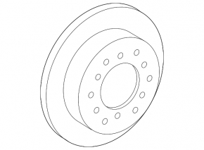 Rear left brake disc Toyota Sequoia 08-16 345mm, 18 mm