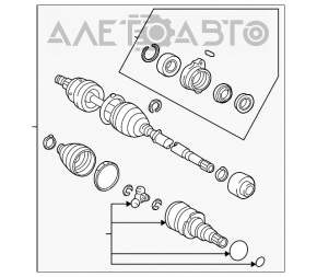 Front left axle drive for Toyota Corolla '03-'05 AT without ABS