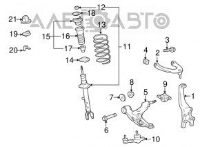 Upper control arm front right Lexus IS 14-20 RWD