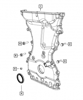 Front Engine Cover Jeep Compass 11-16 2.0, 2.4