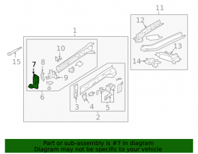 Subaru Ascent 23-26 front bumper mount, left