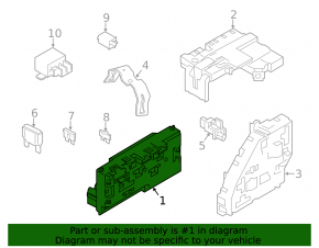 BMW 5 F10 Trunk Fuse Box 13-16