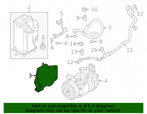 Bracket for air conditioning cooler BMW 7 G11 G12 16-19 B58