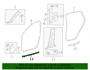 Door sill trim front left Toyota Venza 21- black