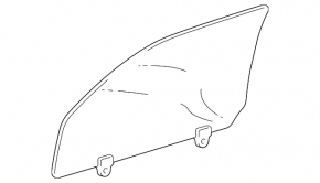Front right door glass for Lexus LX570 08-11