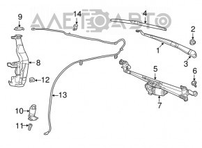 Windshield washer nozzle left Jeep Grand Cherokee WK2 11-21