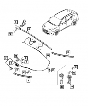 Jeep Compass 17-24 Hood Lock with Sensor