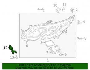 Headlight mount lower right Mitsubishi Eclipse Cross 18-20
