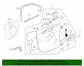 Central lock button front left Chevrolet Bolt EV 22-23