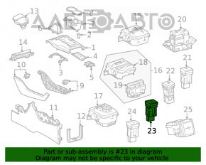 SNOW button Toyota Highlander 20-22