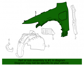 Front left wing Acura ZDX 24-26