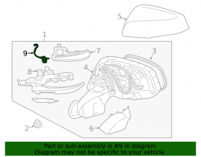 Right side mirror camera for Toyota Rav4 19-21