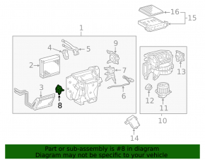 Actuator motor for the left heater air conditioner on a Lexus GX470 03-09