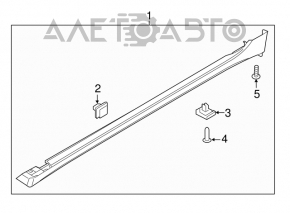 Left threshold for Hyundai Sonata 16-17 hybrid