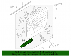 Front right window lift control for Kia Sorento 10-14 without trim