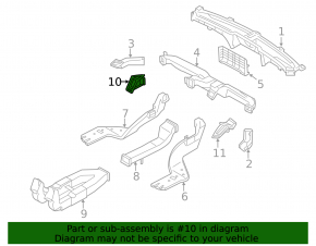 Air duct dashboard right Hyundai Sonata 11-15