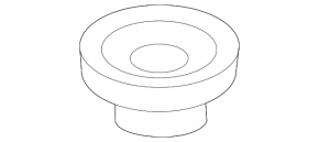 Radiator bracket lower left Mercedes C-class W205 15-21 rubber
