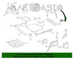 Left tailgate position sensor Mercedes W164 ML