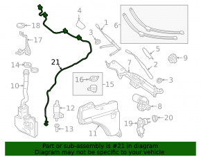 Mercedes GLS-class X166 13-19 Windscreen Washer Nozzle Chain