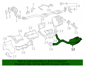 Muffler rear part with barrels Mercedes C-class W205 300 15-18