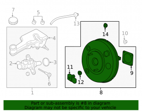 Lincoln MKZ 13-16 vacuum booster with sensor