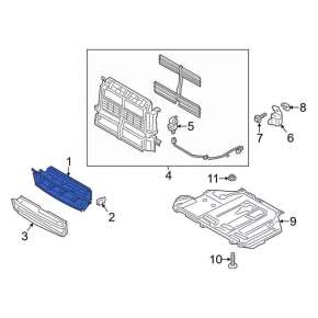 Upper radiator deflector for Ford C-max MK2 13-18