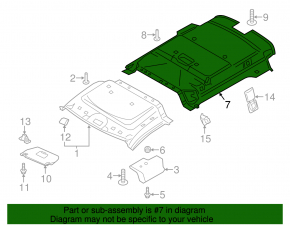 Headlining rear Ford Transit Connect MK2 13-18