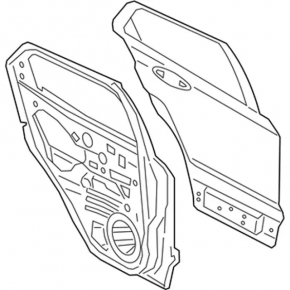 Door assembly rear left Ford Ecosport 18-22