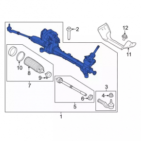 Ford Transit Connect MK2 13-19 Long Wheelbase Steering Rack