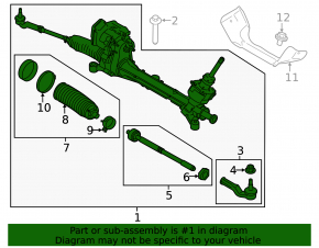 Ford Transit Connect MK2 13-19 Long Wheelbase Steering Rack
