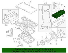 Left valve cover BMW 5 G30 17-23 N63R S63M