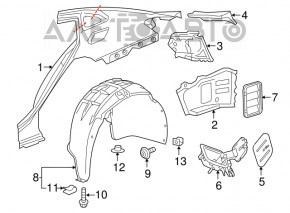 Left Ventilation Shield Cadillac ATS 13-18