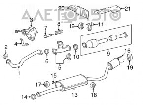 Front Left Muffler Bracket Toyota Highlander 14-19