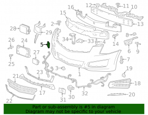 Cadillac ATS 13-14 Front Bumper Tow Hook Cap