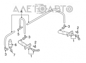 Right headlight washer nozzle for VW CC 13-17 rest.