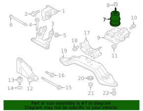 Left engine mount for Subaru Outback 15-19
