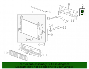 Radiator bracket upper right Chevrolet Bolt EV 17-23