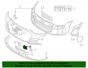 Audi e-tron GT 22-24 front bumper cover for radar