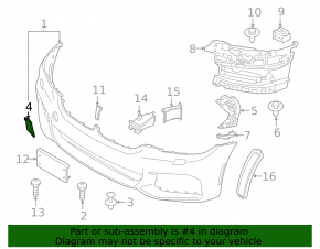 BMW 5 G30 17-23 2018-2020 Front Bumper Tow Hook Cover, Bumper Cover & Trim