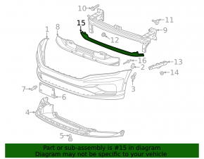 Front bumper reinforcement lower VW Passat 20-22