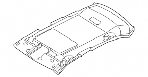 VW Jetta 11-16 USA headliner for sunroof, beige