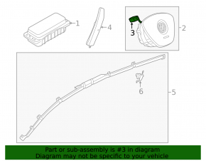 Wiring for VW Golf 15-21 airbag under heated steering wheel