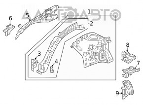 Battery tray bracket Honda Civic XI FE/FL 22-