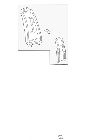 Right center pillar trim, upper belt, Lexus ES300 ES330
