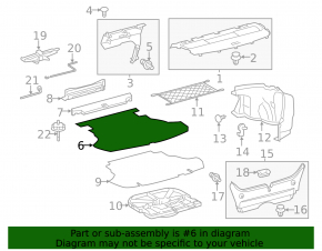 Trunk floor Toyota Camry v50 12-13 usa