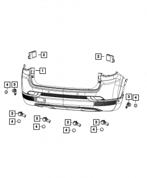 Blind Spot Sensor BSM Jeep Compass 17-21