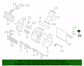 Subaru Forester 25-26 air conditioner heater valve