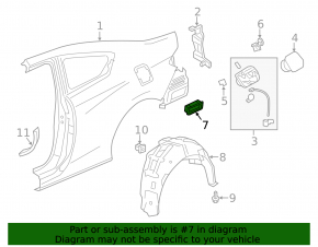 Right air vent shield for Honda Accord 13-17