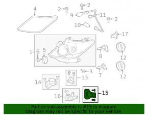 Left headlight mount lower Lexus LX570 08-11 pre-rest, right
