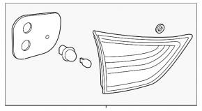 Light inside trunk lid left Toyota Sienna 20
